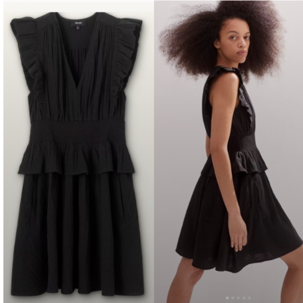 ME+EM Black Mini Dress